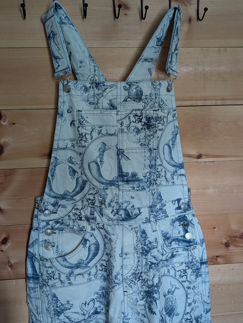 We The Free Good Luck Printed Barrel Overalls, Small , NWOT * Sold Out - Picture 5 of 6